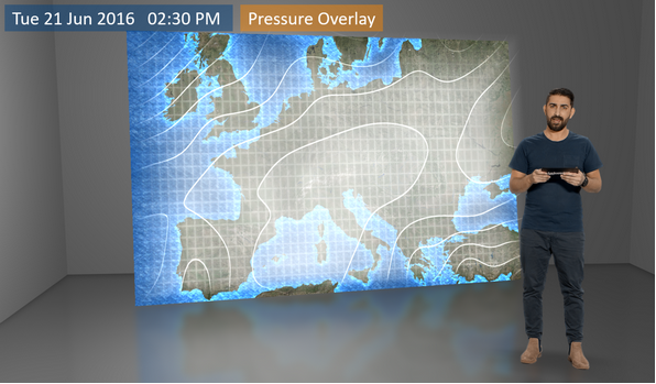 Aximmetry's Meteo plugin forecast example 8